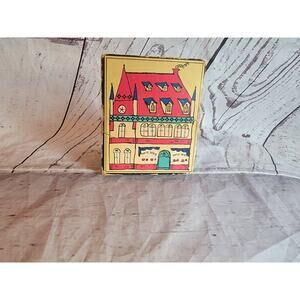 Vintage Japanese Akco Matchbox A-Frame Fashion Stores RARE Art Deco Mod House